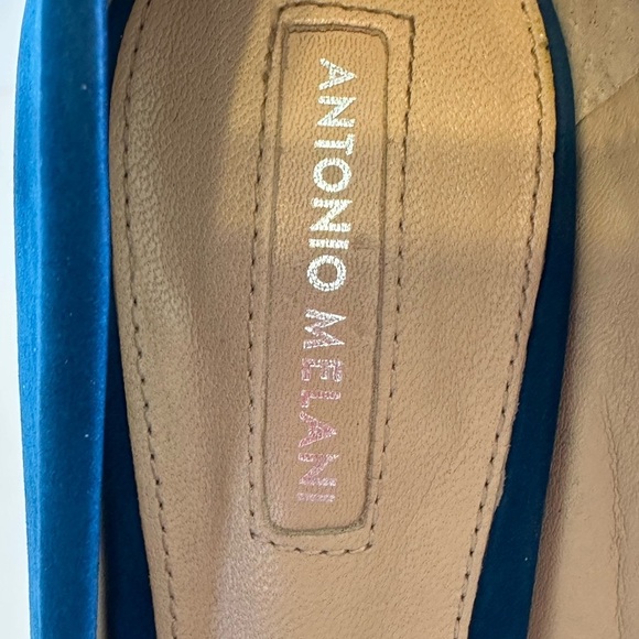 ANTONIO MELANI Blue Suede Heels - Picture 9 of 10
